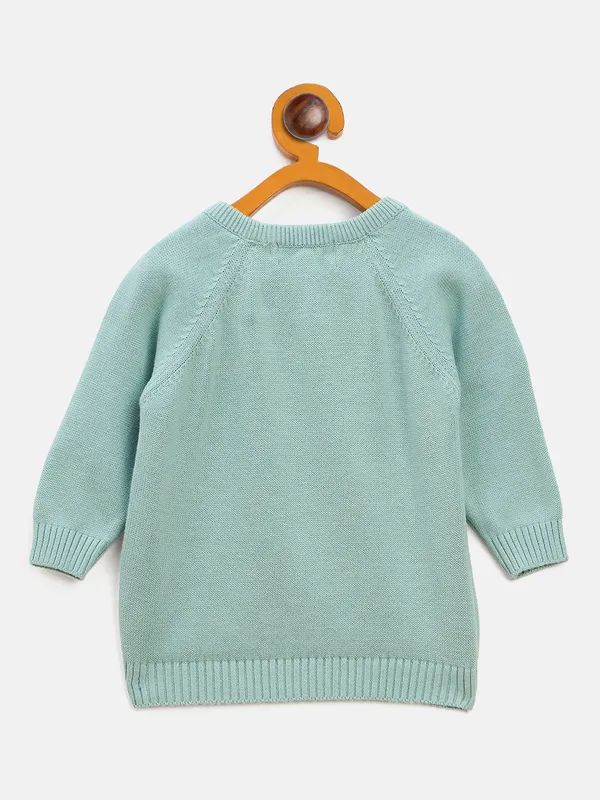 JWAAQ_Cotton_Knit_Full_Sleeve_Baby_kids_unisex_Winter_2_pcs_set-Mint