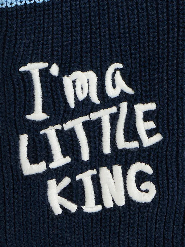 JWAAQ_Cotton_Knit_Full_Sleeve_Baby_kids_unisex_Winter_2_pcs_set_With_Fur_Lined-Blue
