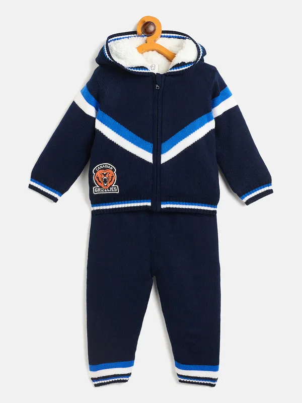 2-Piece_Navy_Blue_Full_Sleeve_Cotton_Faux_Fur_Winter_Set_For_Boys