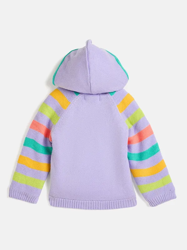JWAAQ_Cotton_Knit_Full_Sleeve_Baby_kids_unisex_Winter_2_pcs_set_With_Fur_Lined-Purpal