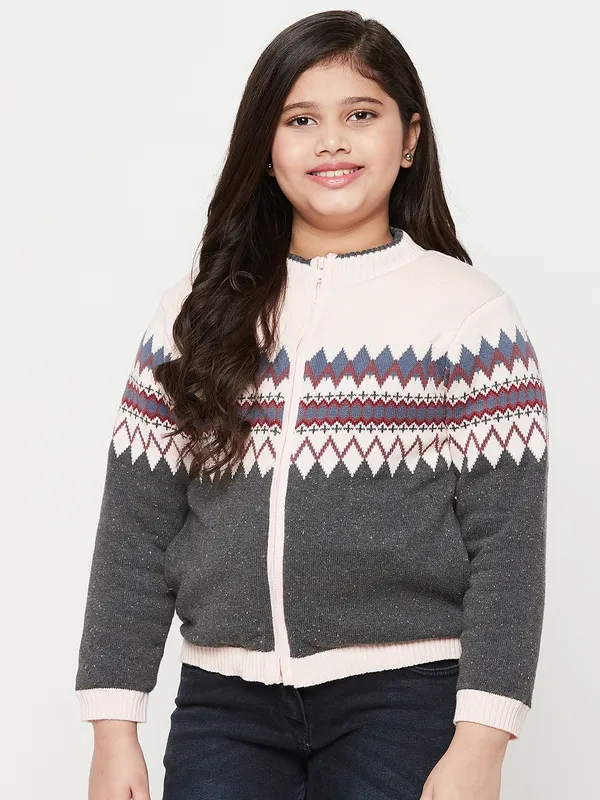JWAAQ_Girls_Black_&_Cream-Coloured_Colourblocked_Sweater