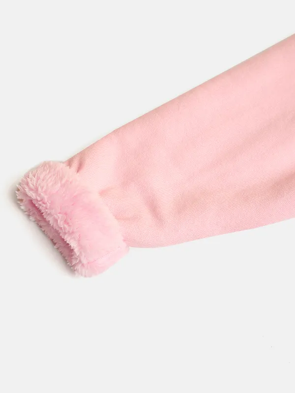 JWAAQ_Cotton_Knit_Full_Sleeve_Baby_kids_unisex_Winter_2_pcs_set_With_Fur_Lined-Pink