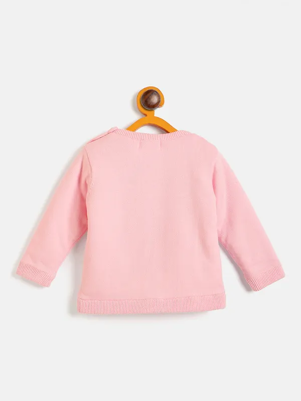 JWAAQ_Cotton_Knit_Full_Sleeve_Baby_kids_unisex_Winter_2_pcs_set_With_Fur_Lined-Pink