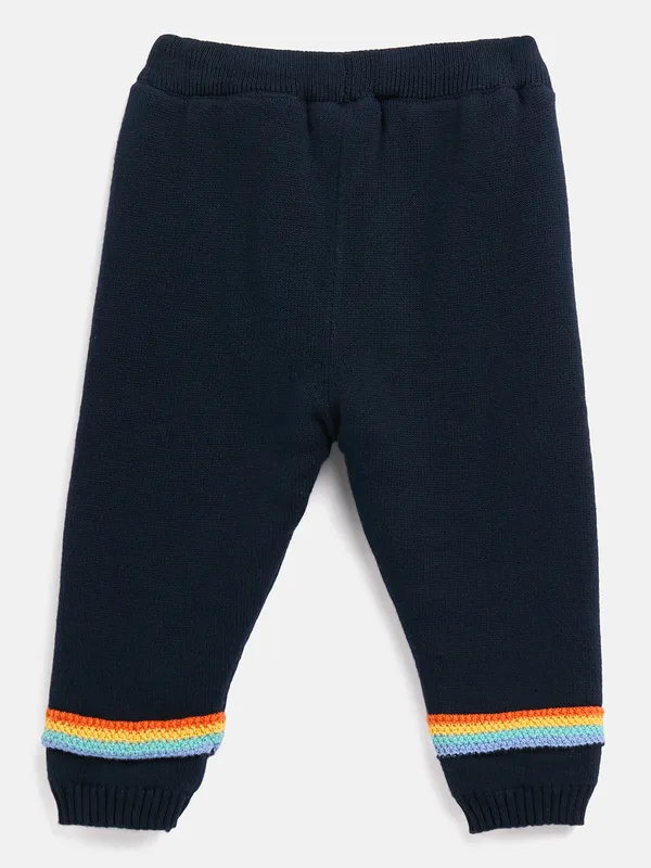 2-Piece_Navy_Blue_Full_Sleeve_Cotton_Faux_Fur_Winter_Set_For_Unisex_Kids