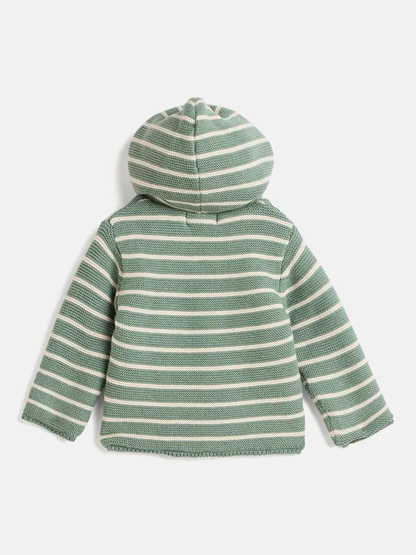 JWAAQ_Cotton_Knit_Full_Sleeve_Baby_kids_unisex_Winter_2_pcs_set_With_Fur_Lined-Olive