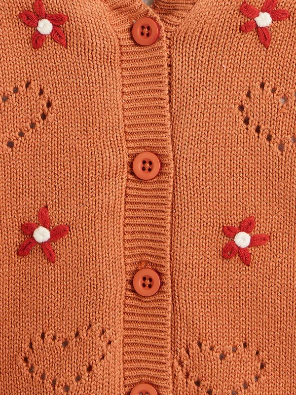 JWAAQ_Cotton_Knit_Full_Sleeve_Baby_kids_unisex_Winter_2_pcs_set_With_Fur_Lined-Rust