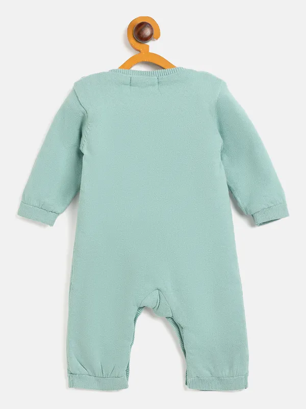 Lime_Green_Infants_Full_Sleeve_Cotton_Fur_Lined_Romper_For___Kids