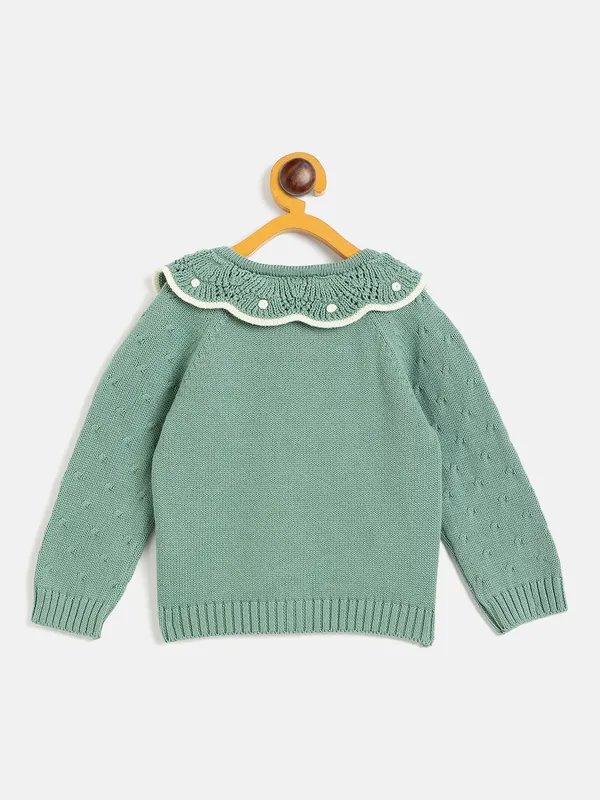 JWAAQ_Baby_kids_Girls_Winter_Full_Sleeve_3_pcs_set_with_Cap-Green