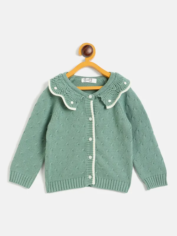 JWAAQ_Baby_kids_Girls_Winter_Full_Sleeve_3_pcs_set_with_Cap-Green