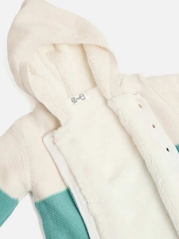 JWAAQ_Cotton_Knit_Full_Sleeve_Baby_kids_unisex_Winter_2_pcs_set_With_Fur_Lined-Green