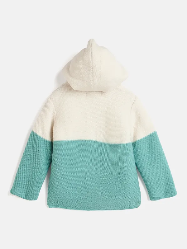 JWAAQ_Cotton_Knit_Full_Sleeve_Baby_kids_unisex_Winter_2_pcs_set_With_Fur_Lined-Green