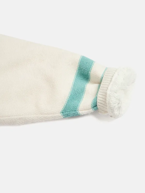 JWAAQ_Cotton_Knit_Full_Sleeve_Baby_kids_unisex_Winter_2_pcs_set_With_Fur_Lined-Green