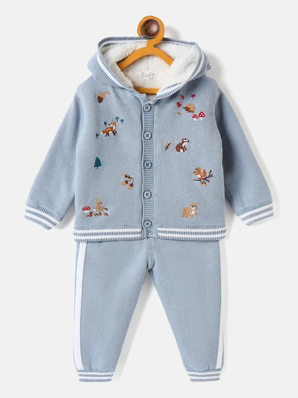 JWAAQ_Full_Sleeve_Baby_kids_unisex_Winter_2_pcs_set_with_Faux_Fur
