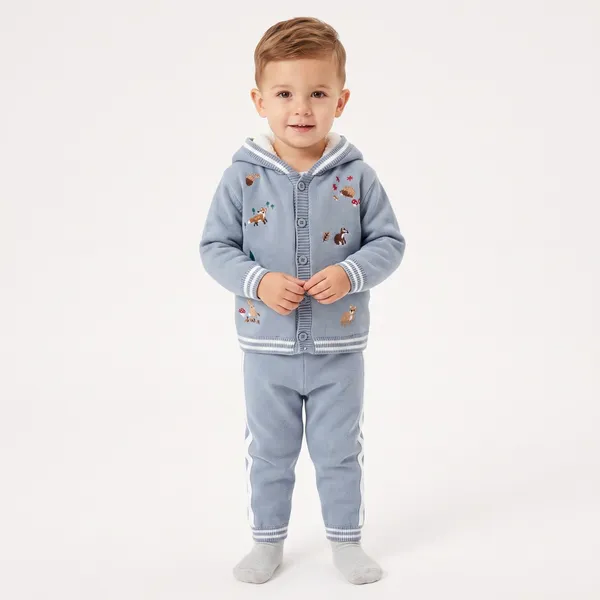 JWAAQ_Full_Sleeve_Baby_kids_unisex_Winter_2_pcs_set_with_Faux_Fur