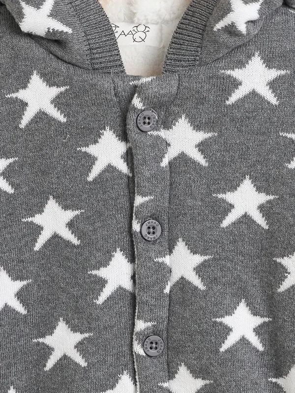 Grey_Infants_Full_Sleeve_Cotton_Fur_Lined_Romper_For_Unisex_Kids