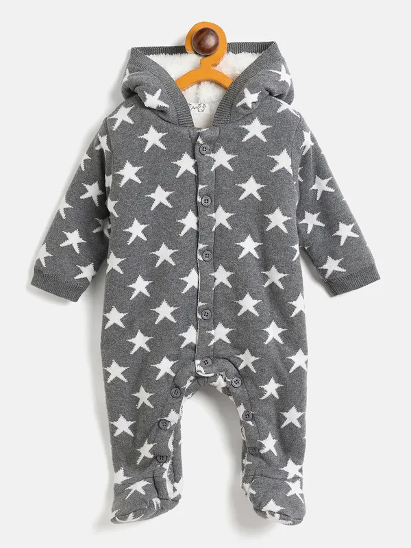 Grey_Infants_Full_Sleeve_Cotton_Fur_Lined_Romper_For_Unisex_Kids