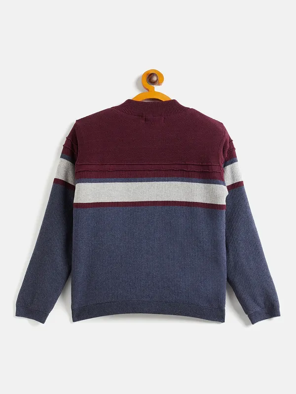 Wine_Full_Sleeve_Cotton_Fur_Lined_Sweater_For_Boys