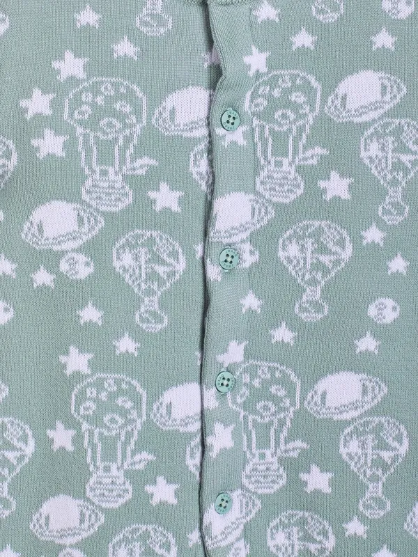 Green_Infants_Full_Sleeve_Cotton_Fur_Lined_Romper_For___Kids