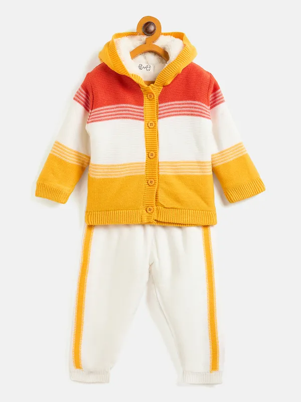 2-Piece_Yellow_Full_Sleeve_Cotton_Faux_Fur_Winter_Set_For___Kids