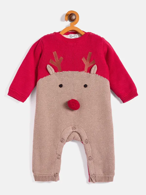 Unisex_Red_Cotton_Fur-Lined_Full_Sleeve_Romper_for_Infants