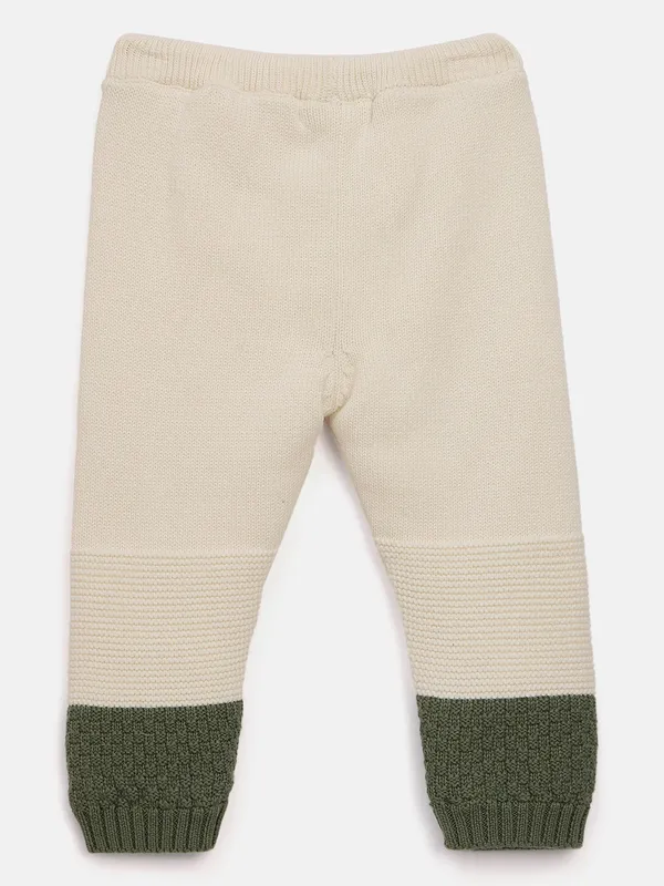 JWAAQ_Cotton_Knit_Full_Sleeve_Color_Blocked_Baby_kids_unisex_Winter_2_pcs_set_With_Fur_Lined-Green