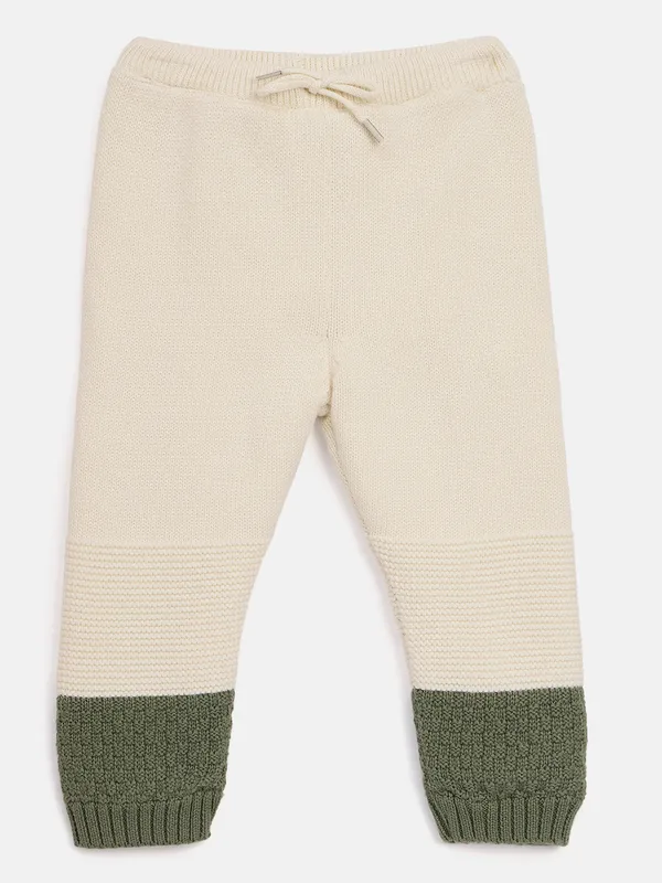 JWAAQ_Cotton_Knit_Full_Sleeve_Color_Blocked_Baby_kids_unisex_Winter_2_pcs_set_With_Fur_Lined-Green