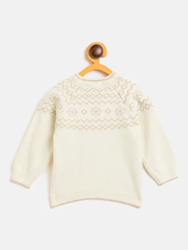 JWAAQ_Cotton_Knit_Full_Sleeve_Baby_kids_unisex_Winter_2_pcs_set-Cream
