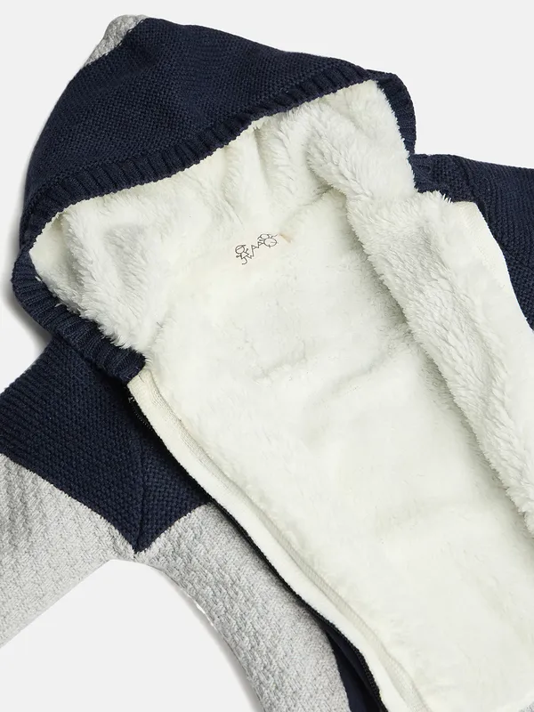 JWAAQ_Cotton_Knit_Full_Sleeve_Color_Blocked_Baby_kids_unisex_Winter_2_pcs_set_With_Fur_Lined-Grey