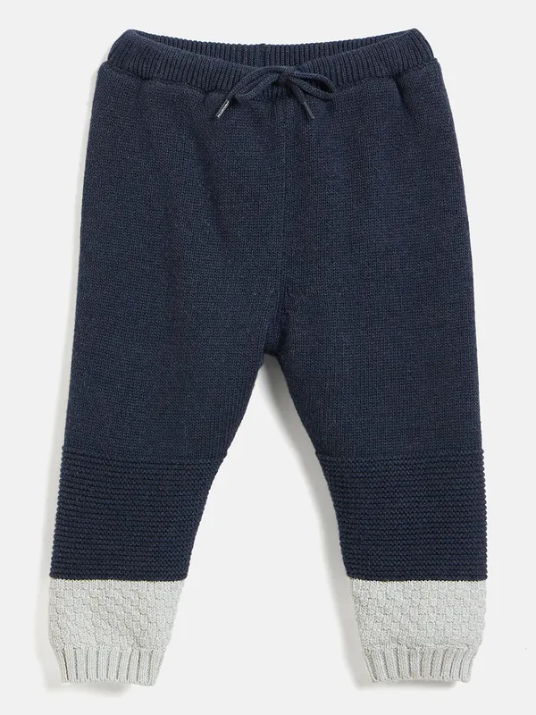 JWAAQ_Cotton_Knit_Full_Sleeve_Color_Blocked_Baby_kids_unisex_Winter_2_pcs_set_With_Fur_Lined-Grey