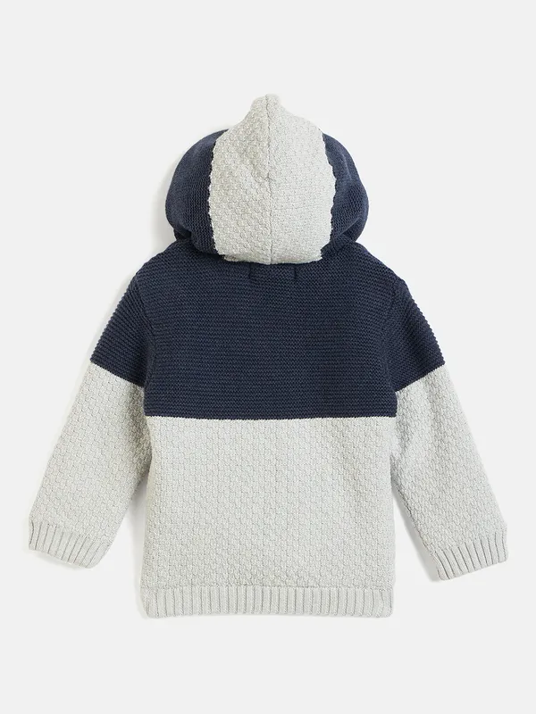 JWAAQ_Cotton_Knit_Full_Sleeve_Color_Blocked_Baby_kids_unisex_Winter_2_pcs_set_With_Fur_Lined-Grey