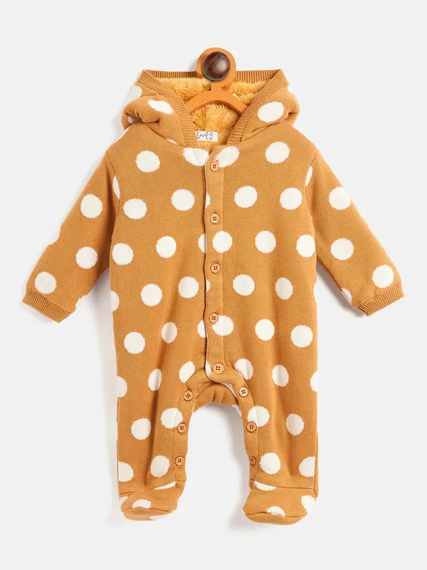 Mustard_Infants_Full_Sleeve_Cotton_Fur_Lined_Romper_For_Unisex_Kids