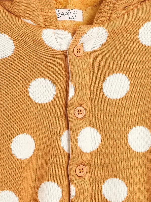 Mustard_Infants_Full_Sleeve_Cotton_Fur_Lined_Romper_For_Unisex_Kids
