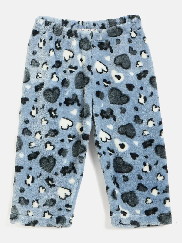 JWAAQ_Fur_Knited_Fabric_Full_Sleeve_Self_Printed_Baby_kids_unisex_Winter_2_pcs_set-Blue