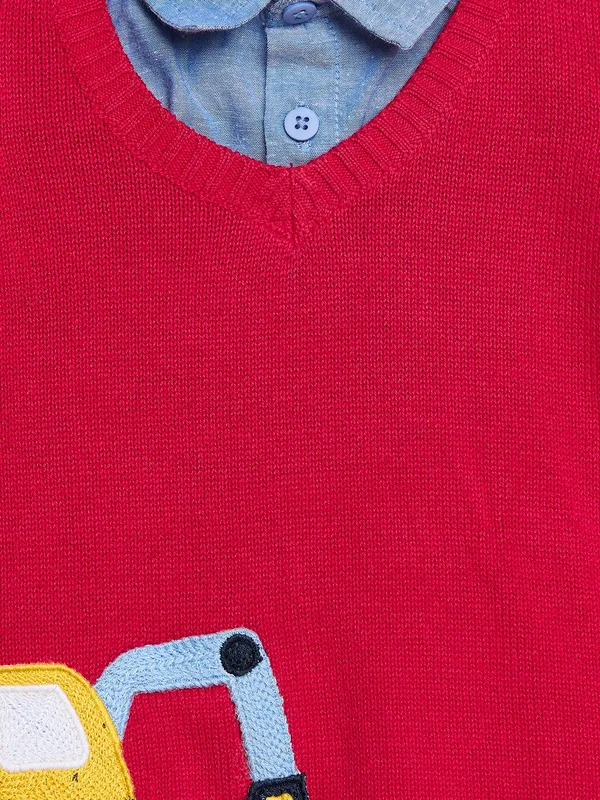JWAAQ_Full_Sleeve_Kids_Unisex_Winter_Sweater_-_Red