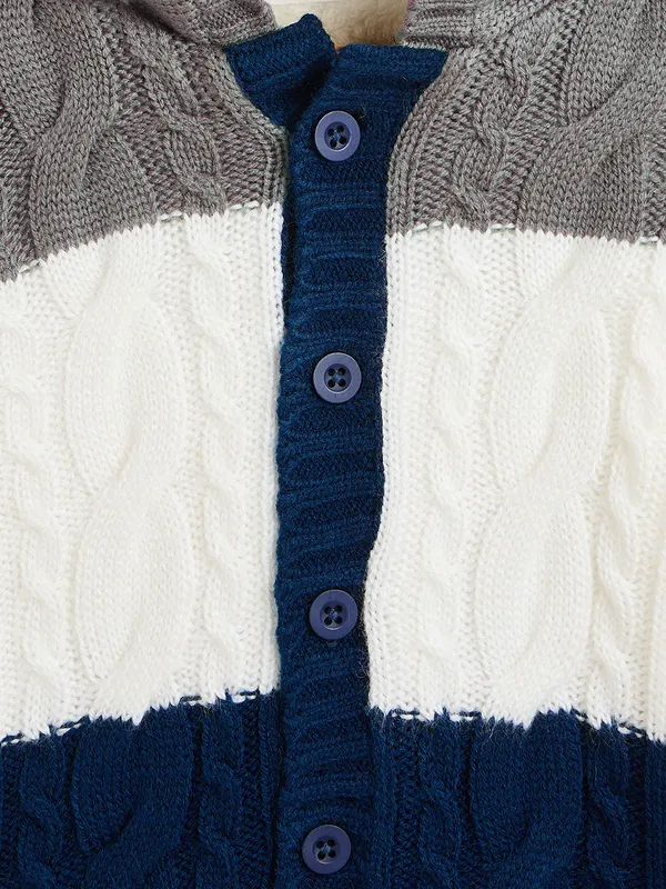 JWAAQ_Cotton_Knit_Full_Sleeve_Baby_kids_unisex_Winter_2_pcs_set_With_Fur_Lined-Navy