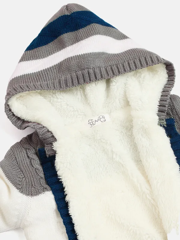 JWAAQ_Cotton_Knit_Full_Sleeve_Baby_kids_unisex_Winter_2_pcs_set_With_Fur_Lined-Navy