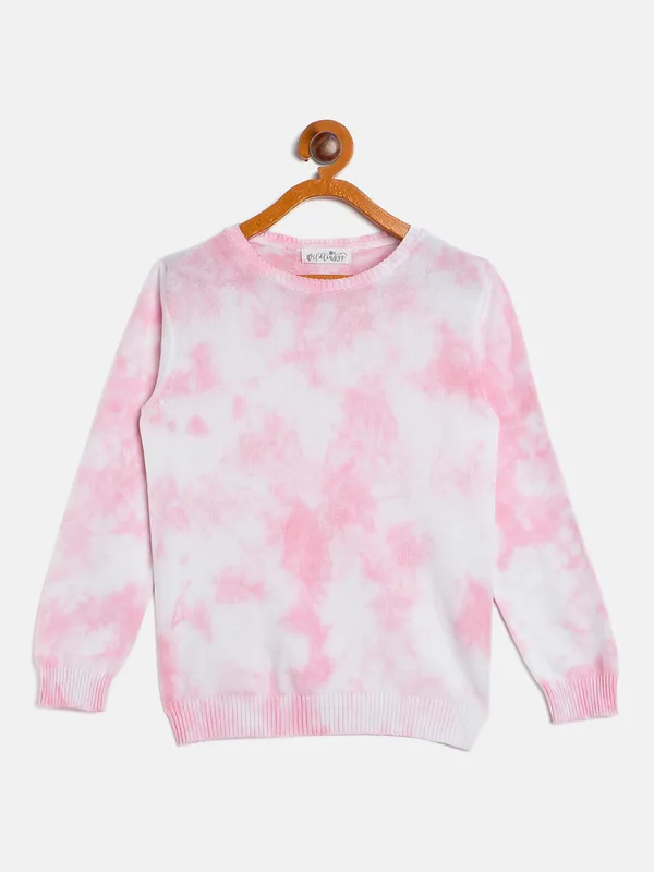 JWAAQ_Unisex_Kids_Cotton_Round_neck_Full_Sleeves_Tie_Die_Pullover_Sweaters