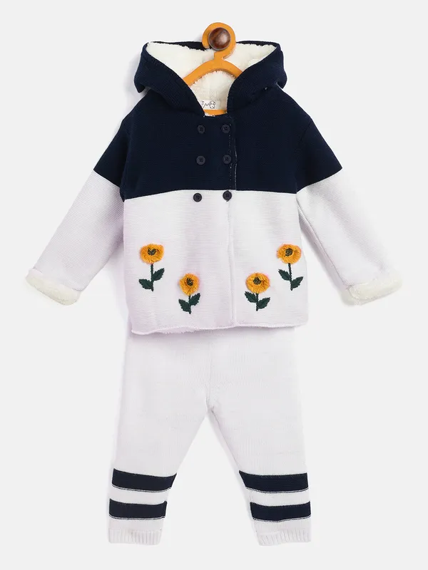 2-Piece_Blue_Full_Sleeve_Cotton_Faux_Fur_Winter_Set_For_Girls