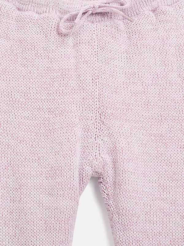 JWAAQ_Cotton_Knit_Full_Sleeve_Baby_kids_unisex_Winter_2_pcs_set_With_Fur_Lined-Lavender
