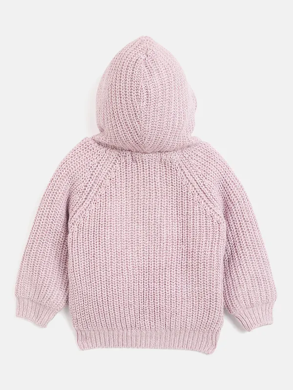JWAAQ_Cotton_Knit_Full_Sleeve_Baby_kids_unisex_Winter_2_pcs_set_With_Fur_Lined-Lavender