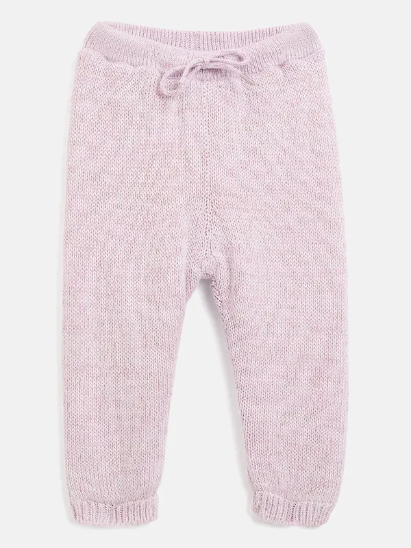 JWAAQ_Cotton_Knit_Full_Sleeve_Baby_kids_unisex_Winter_2_pcs_set_With_Fur_Lined-Lavender