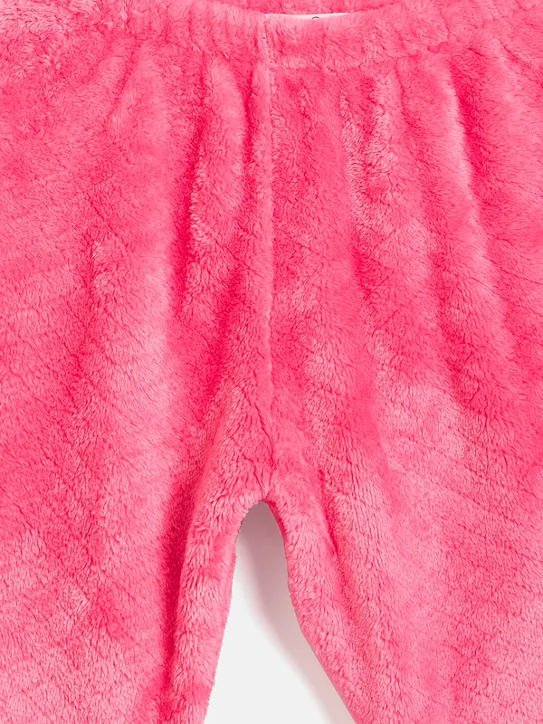 JWAAQ_Fur_Knited_Fabric_Full_Sleeve_Self_Printed_Baby_kids_unisex_Winter_2_pcs_set-Pink