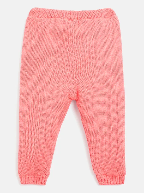 JWAAQ_Cotton_Knit_Full_Sleeve_Baby_kids_unisex_Winter_2_pcs_set_With_Fur_Lined-Pink