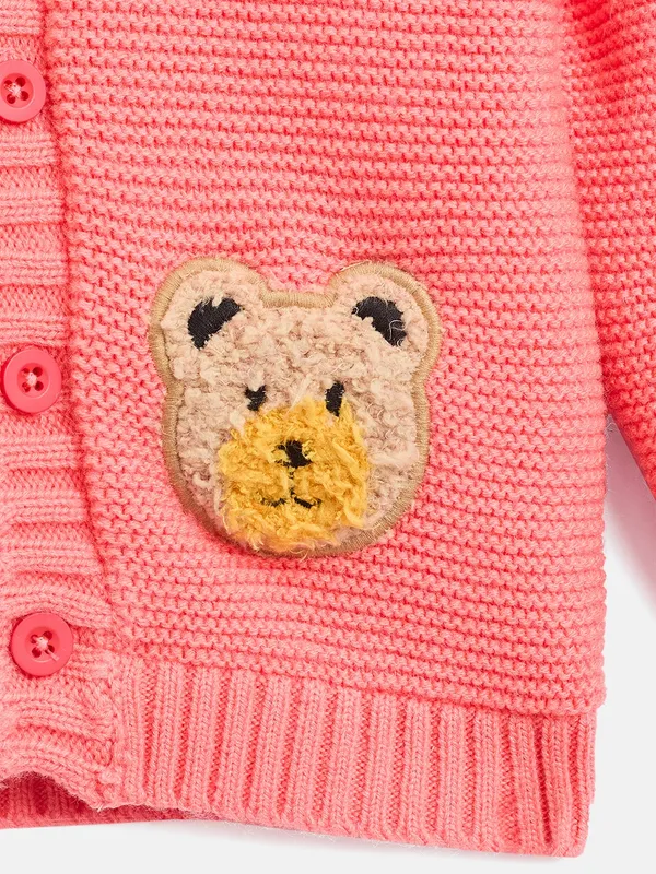JWAAQ_Cotton_Knit_Full_Sleeve_Baby_kids_unisex_Winter_2_pcs_set_With_Fur_Lined-Pink