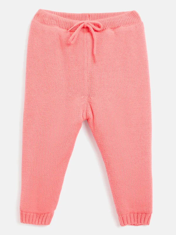 JWAAQ_Cotton_Knit_Full_Sleeve_Baby_kids_unisex_Winter_2_pcs_set_With_Fur_Lined-Pink