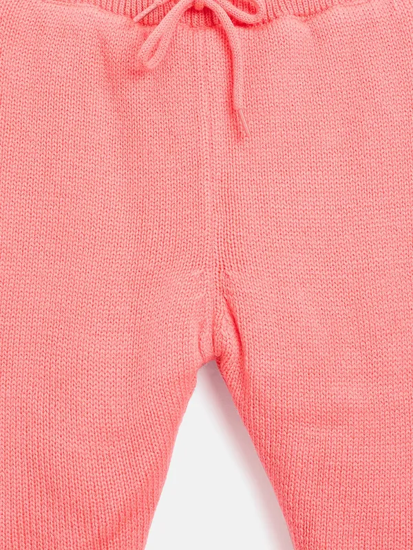 JWAAQ_Cotton_Knit_Full_Sleeve_Baby_kids_unisex_Winter_2_pcs_set_With_Fur_Lined-Pink