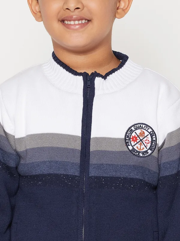 JWAAQ_Boys_White_&_Grey_Colourblocked_Striped_Pullover