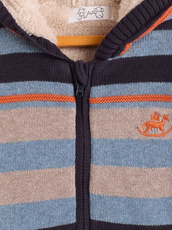 Melange_Full_Sleeve_Cotton_Fur_Lined_Sweater_For_Boys