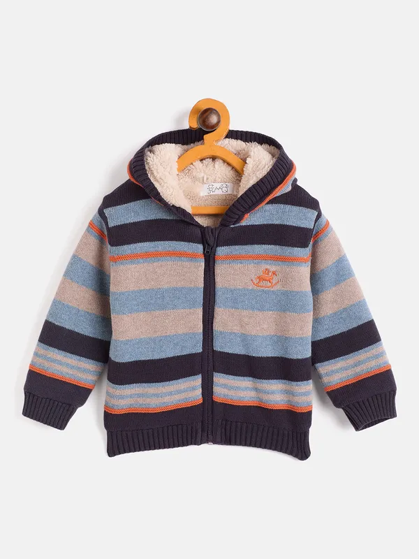 Melange_Full_Sleeve_Cotton_Fur_Lined_Sweater_For_Boys