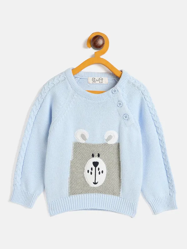 JWAAQ_Baby_kids_Unisex_Winter_Full_Sleeve_3_pcs_set_with_Cap-_Blue